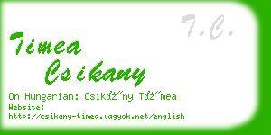 timea csikany business card